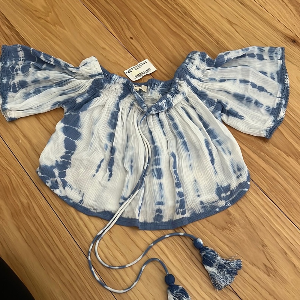 Girls be boho tie dye crop top